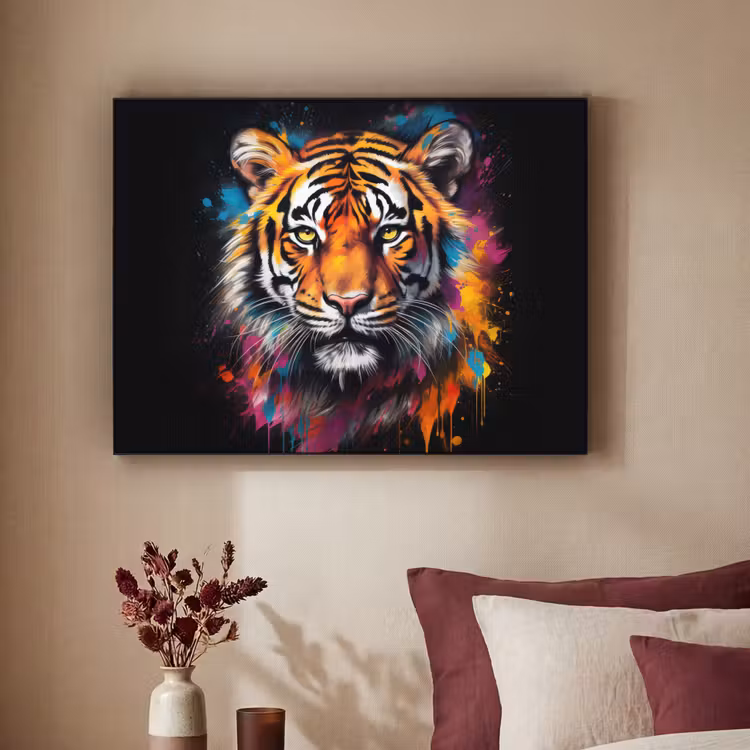 Art Frame - Tijger - Graffiti - Dieren - Zwart — 3
