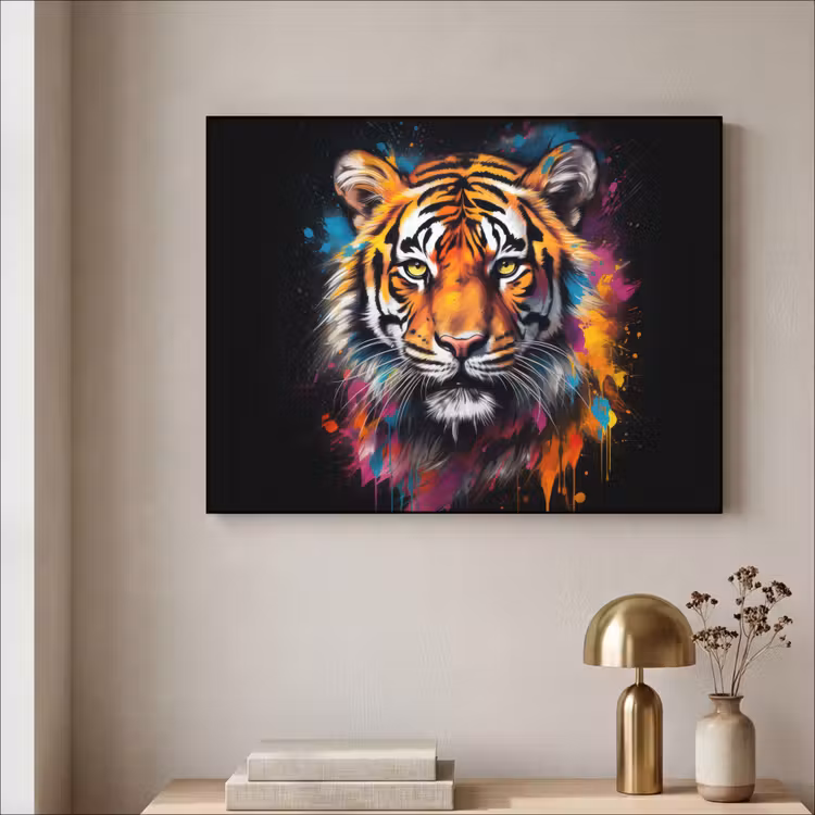 Art Frame - Tijger - Graffiti - Dieren - Zwart — 5