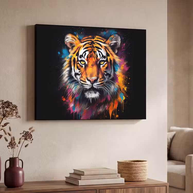 Art Frame - Tijger - Graffiti - Dieren - Zwart — 7