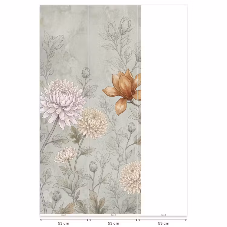 Behang - Illustratie - Bloemen - Groen — 6