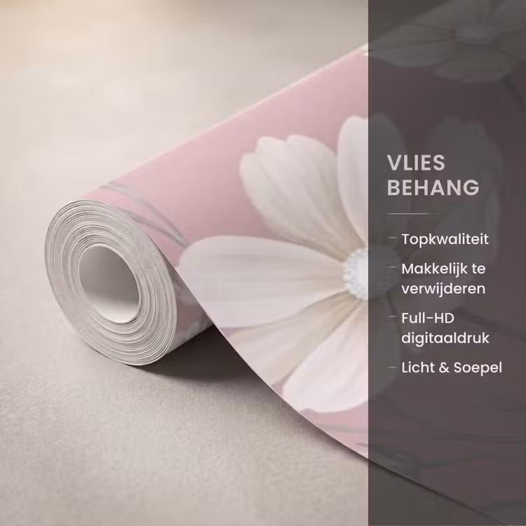 Behang - Pioenrozen - Vingerhoedskruid - Pink — 3
