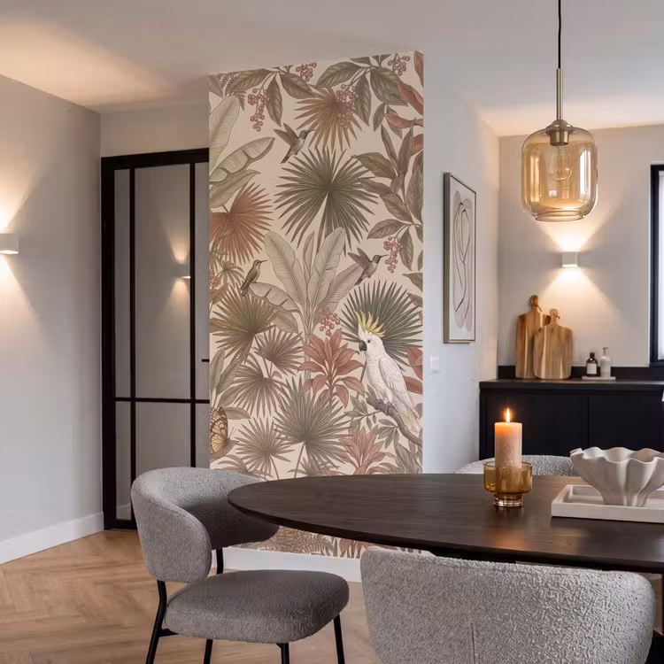 Behang - Tropisch - Vogels - Beige — 5