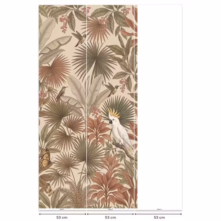 Behang - Tropisch - Vogels - Beige — 6