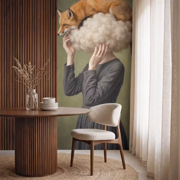 Behang - Vos - Surrealistisch - Groen — 4