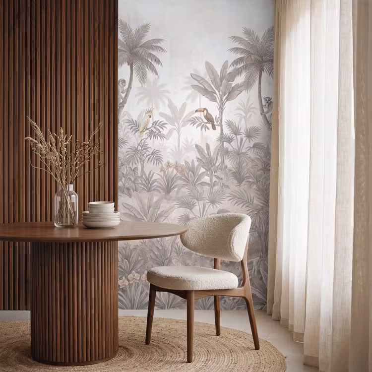Behang - Jungle - Dieren - Palmbomen — 4