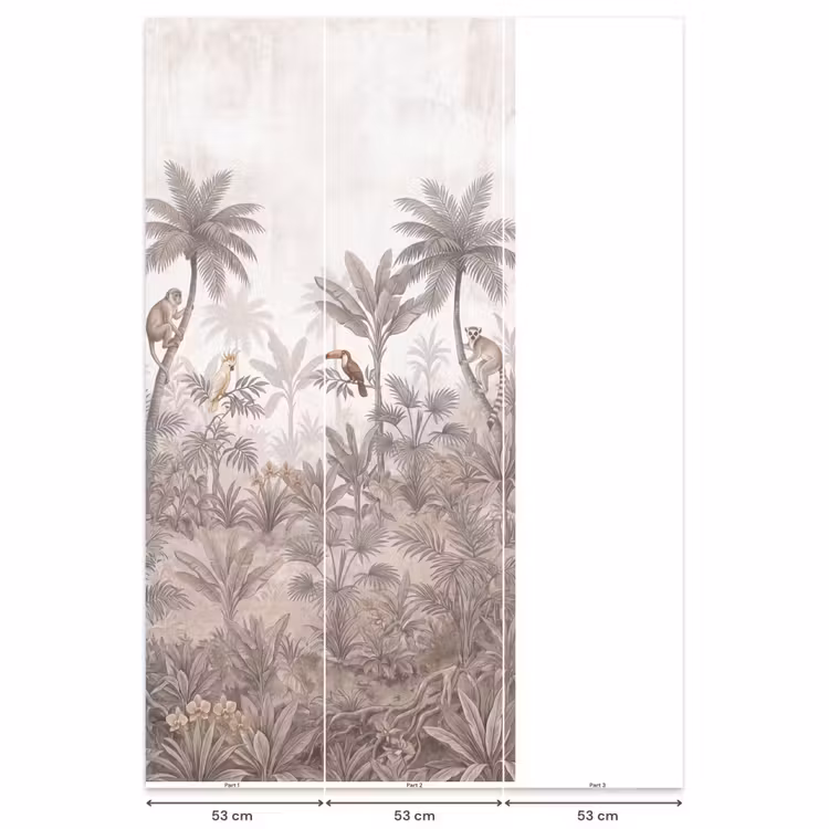 Behang - Jungle - Dieren - Palmbomen — 6