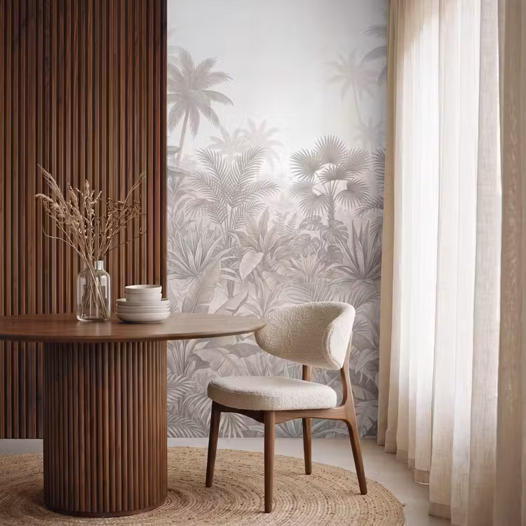 Behang - Jungle - Tropisch - Natuur -Vintage - Beige — 4