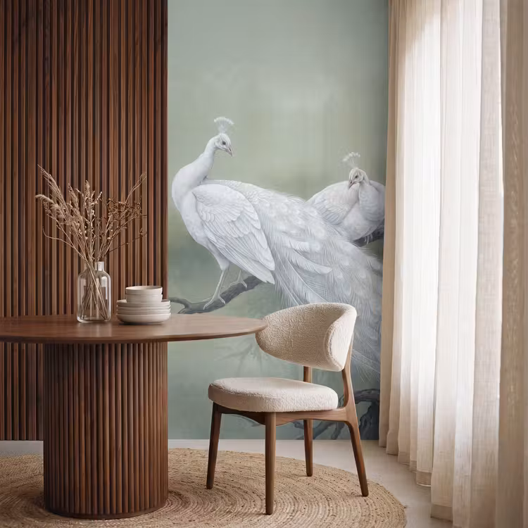 Behang - Witte Pauwen — 4