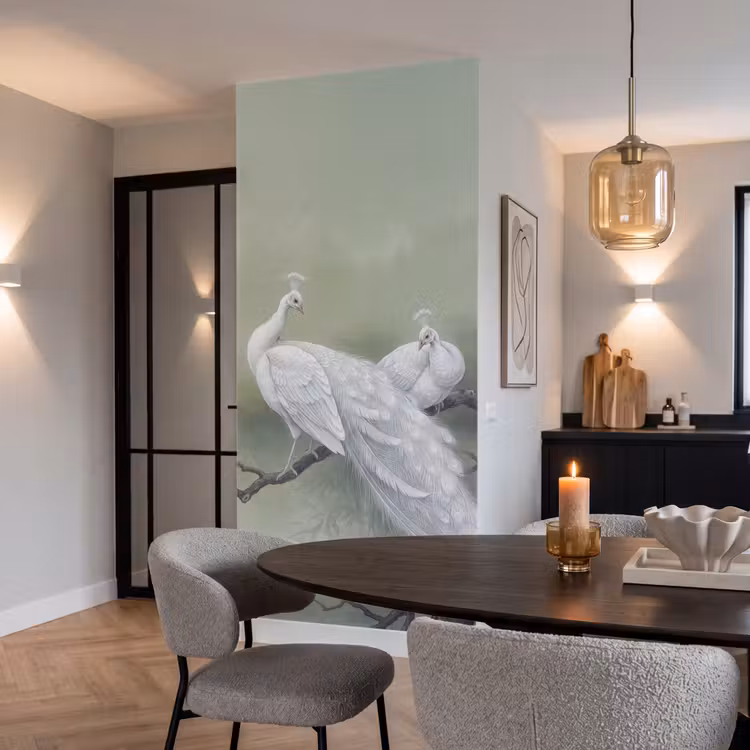 Behang - Witte Pauwen — 5