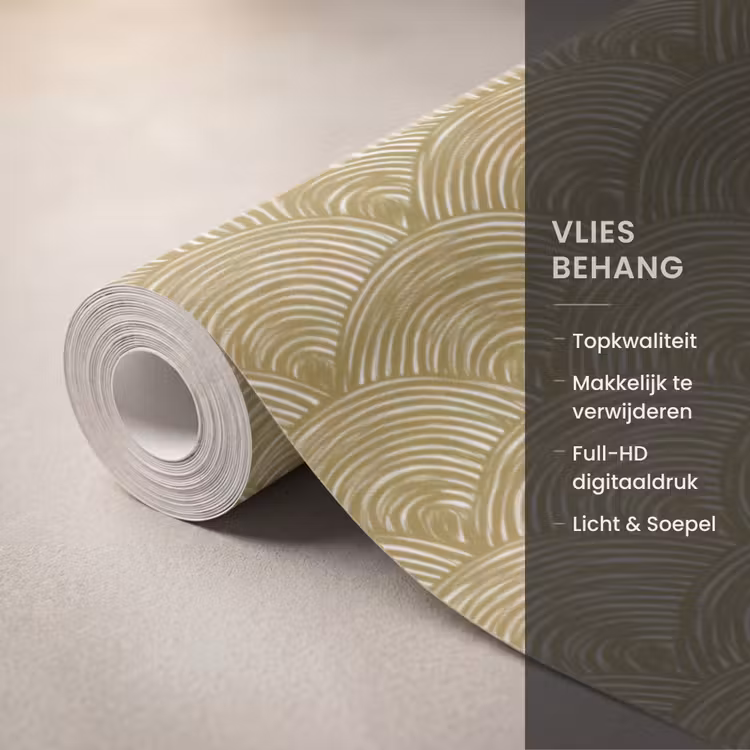 Behang - Waaier - Geometrisch - Groen — 3