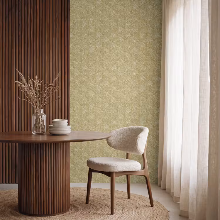 Behang - Waaier - Geometrisch - Groen — 4