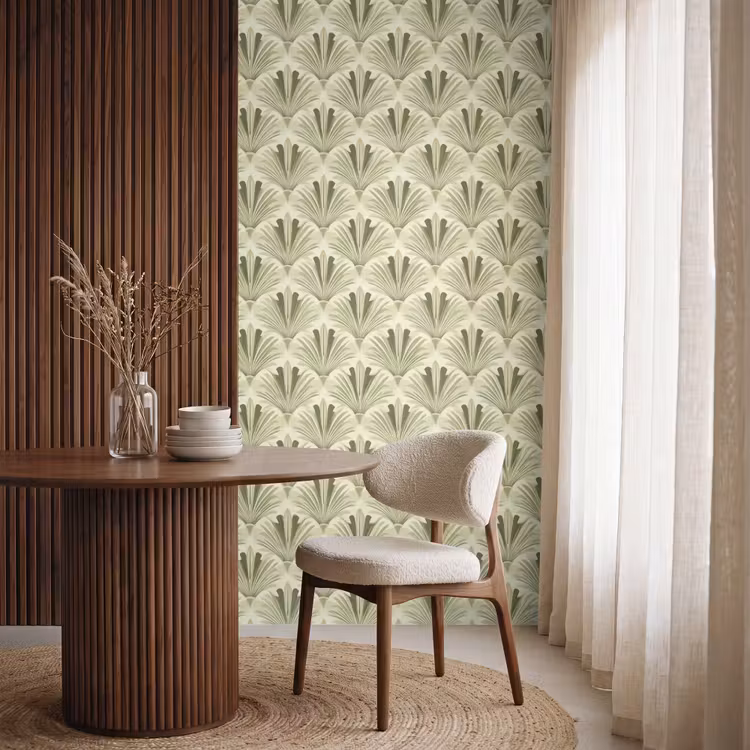 Behang - Klassiek - Waaier - Groen — 4