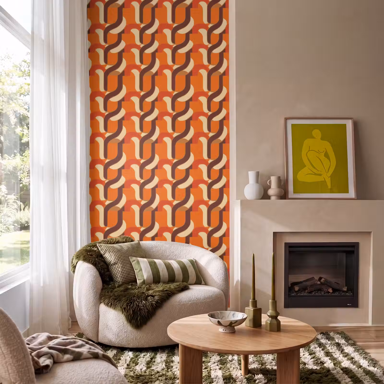 Behang - Retro - Modern - Kleurrijk β 1