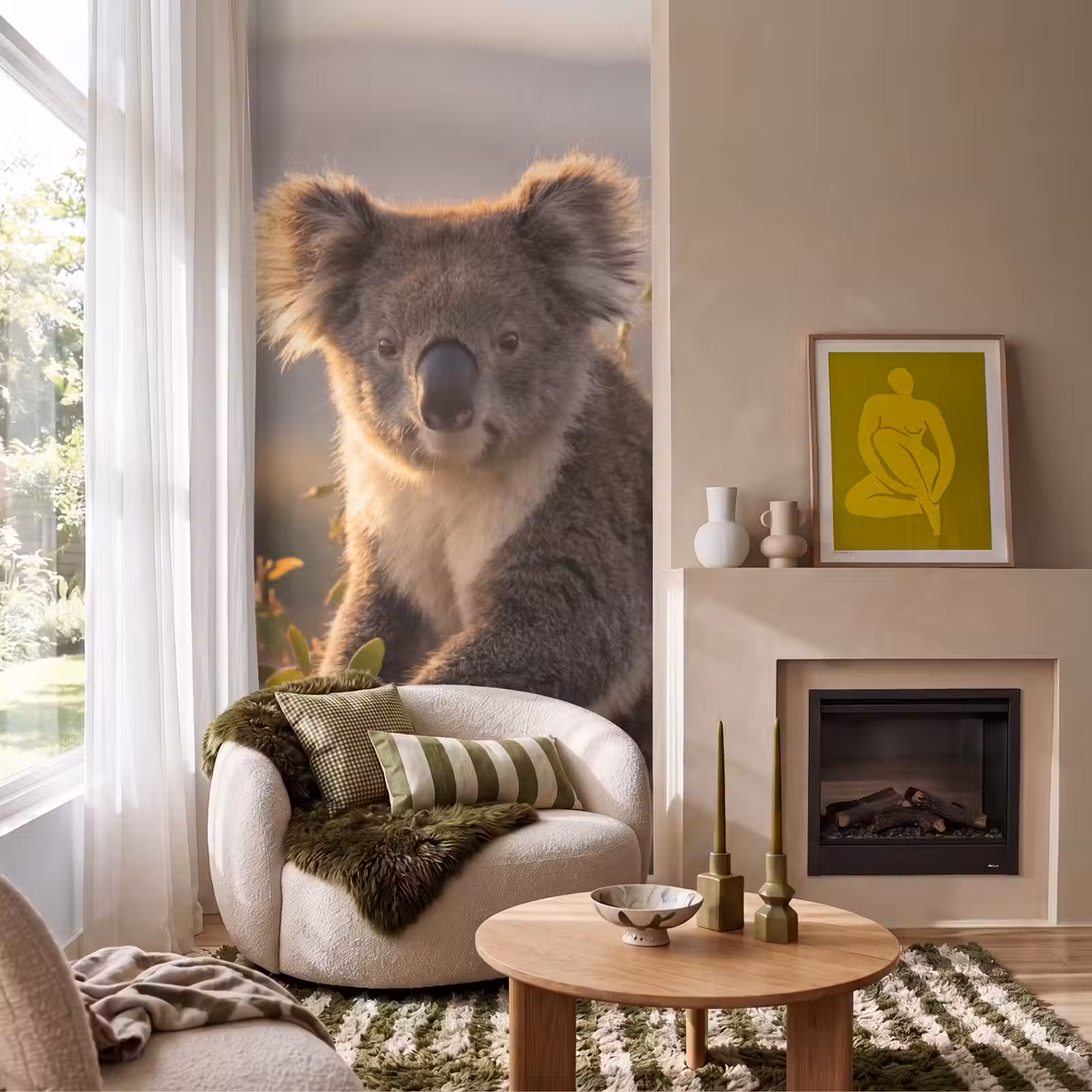 Behang - Koala - Bladeren - Ochtendlicht — 1