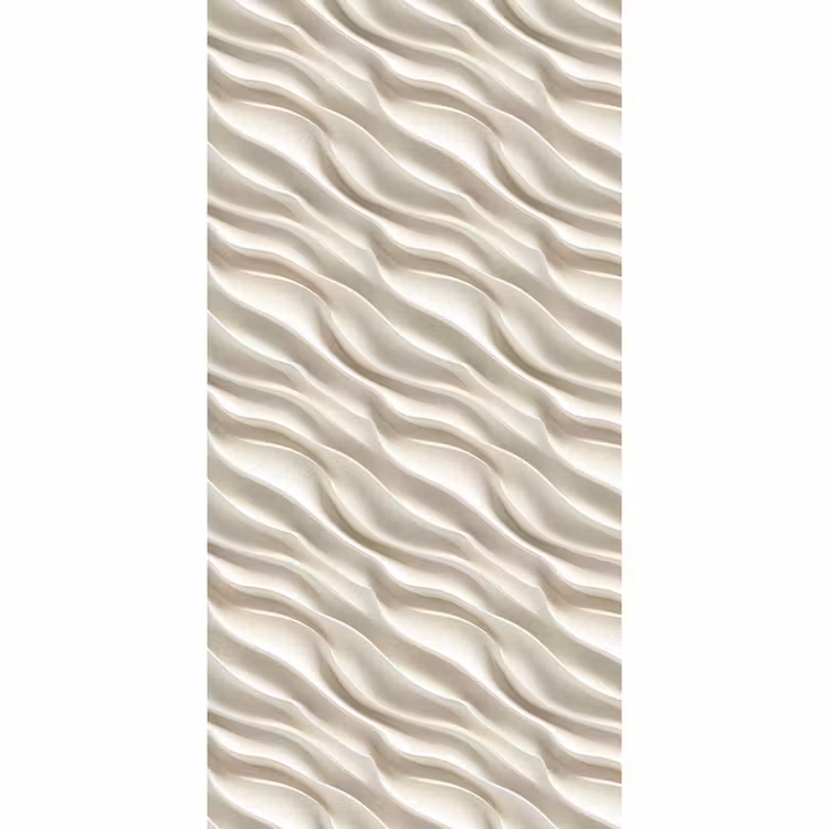 Behang - Diagonaal - Golven - Crème — 2