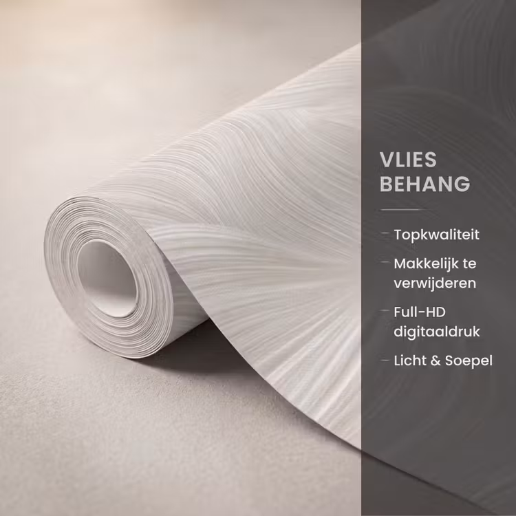 Behang - Lijnen - Waaier - Beige — 3