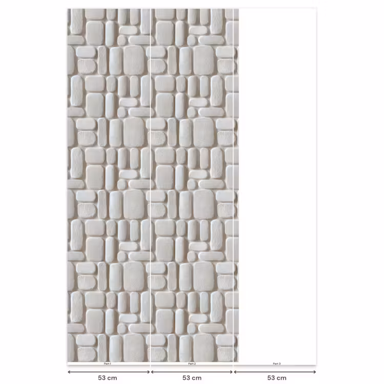 Behang - Reliëf - Structuur - Wit — 6