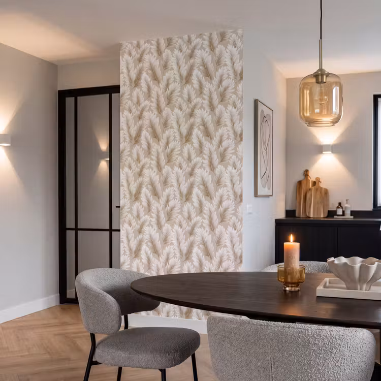 Behang - Botanisch - Patroon - Beige — 5