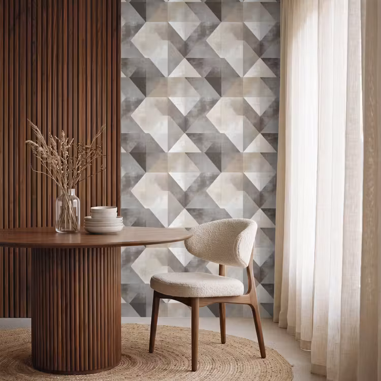 Behang - Geometrisch - Motief - Aardetinten — 4