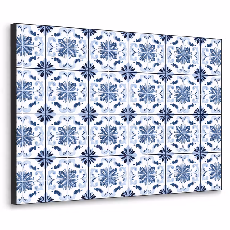 Art Frame - Patroon - Tegel - Blauw — 1