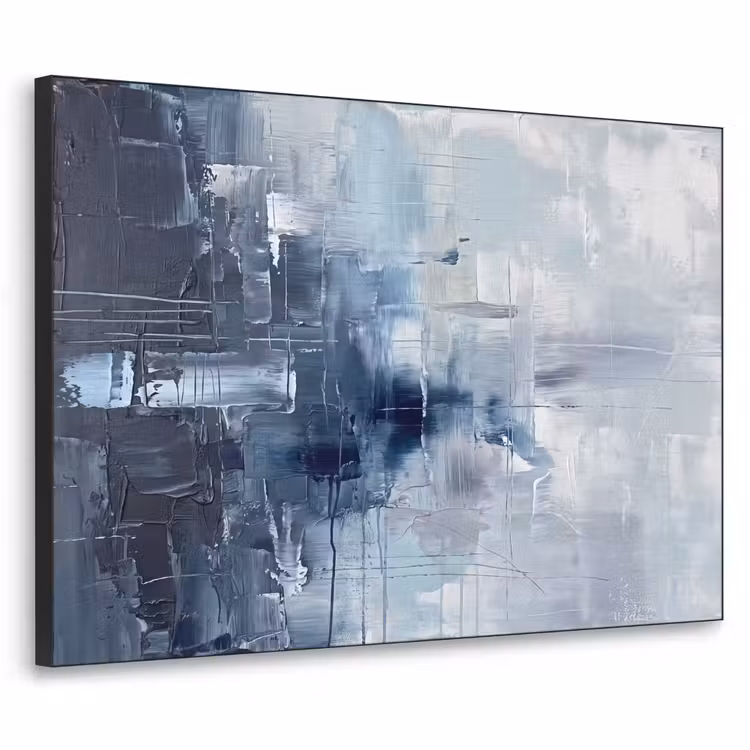 Art Frame - Abstracte Kleurvlakken Blauw Grijs