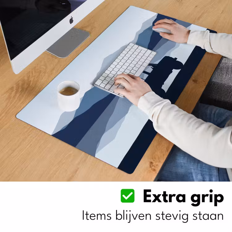 Bureau onderlegger - Auto - Meer - Bergen - Blauw — 6