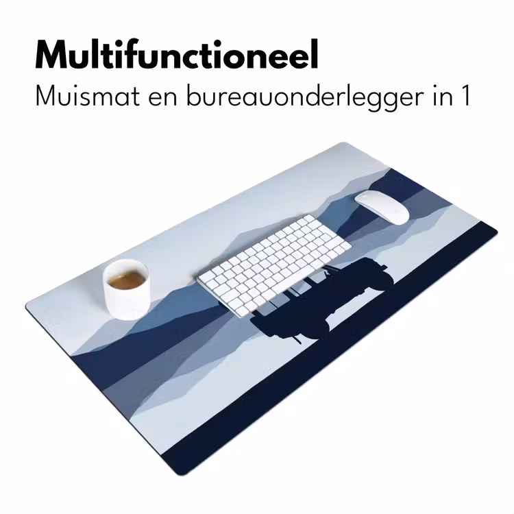 Bureau onderlegger - Auto - Meer - Bergen - Blauw — 7