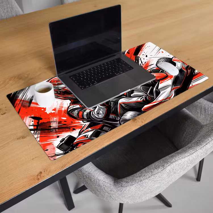 Bureau onderlegger - Kart - Coureur - Snelheid - Rood — 3