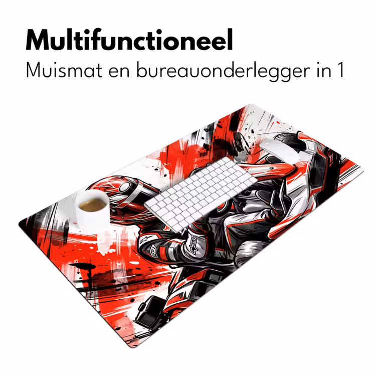 Bureau onderlegger - Kart - Coureur - Snelheid - Rood — 7