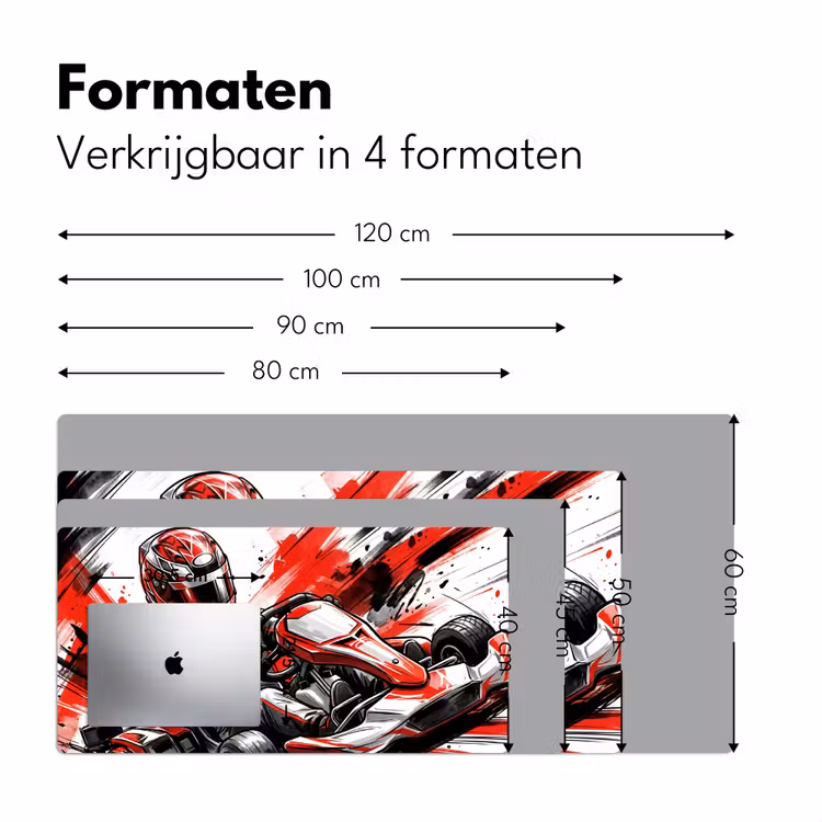 Bureau onderlegger - Kart - Coureur - Snelheid - Rood — 8