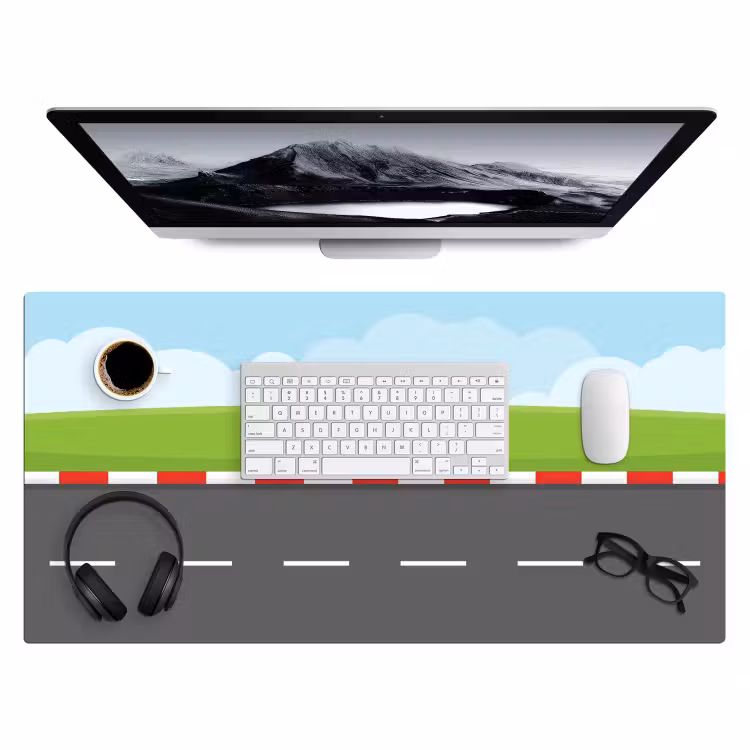 Bureau onderlegger - Racebaan - Illustratie - Sport - Kleurrijk — 4