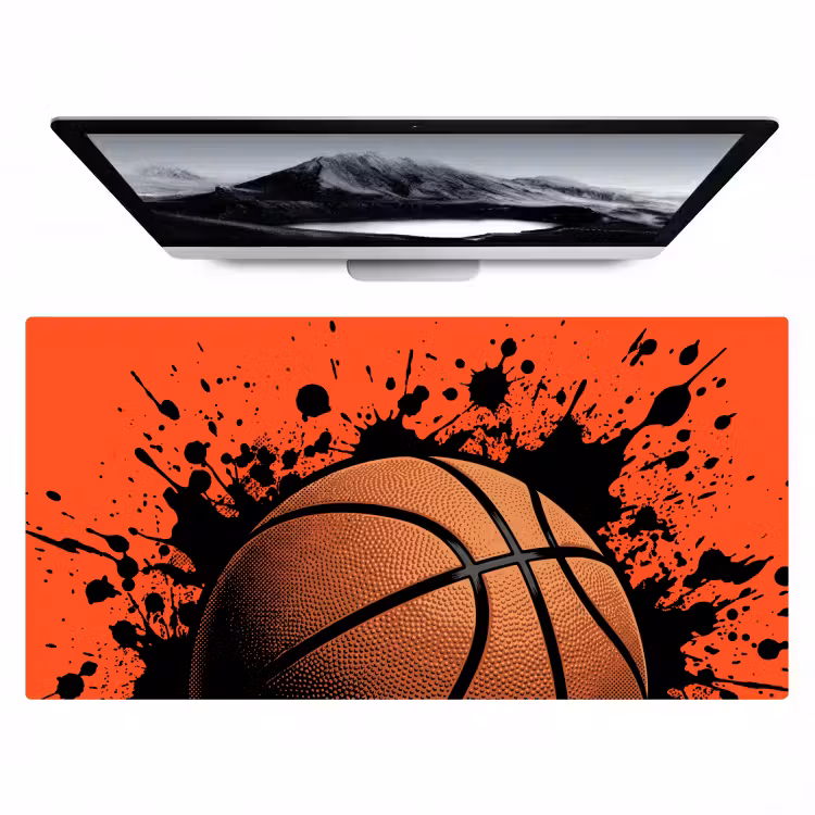 Bureau onderlegger - Basketbal - Verf - Sport - Oranje — 1