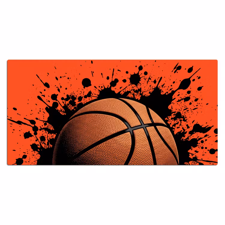Bureau onderlegger - Basketbal - Verf - Sport - Oranje — 2
