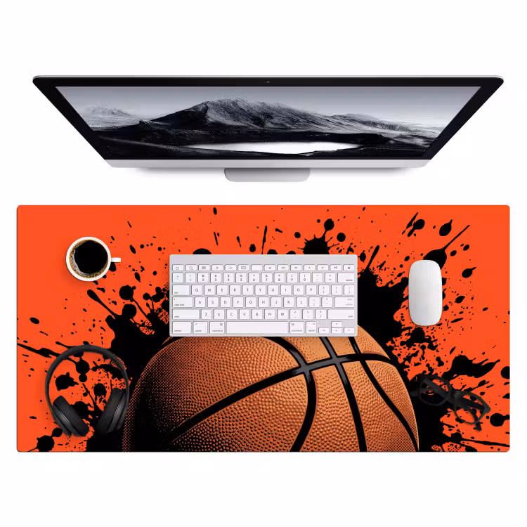 Bureau onderlegger - Basketbal - Verf - Sport - Oranje — 4