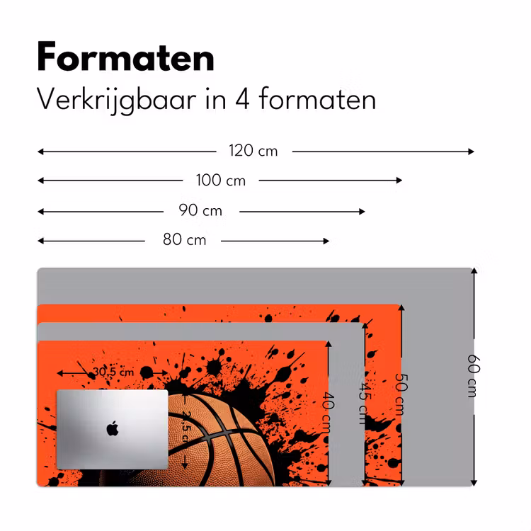 Bureau onderlegger - Basketbal - Verf - Sport - Oranje — 8