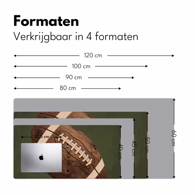 Bureau onderlegger - Football - Hout - Sport - Groen — 8