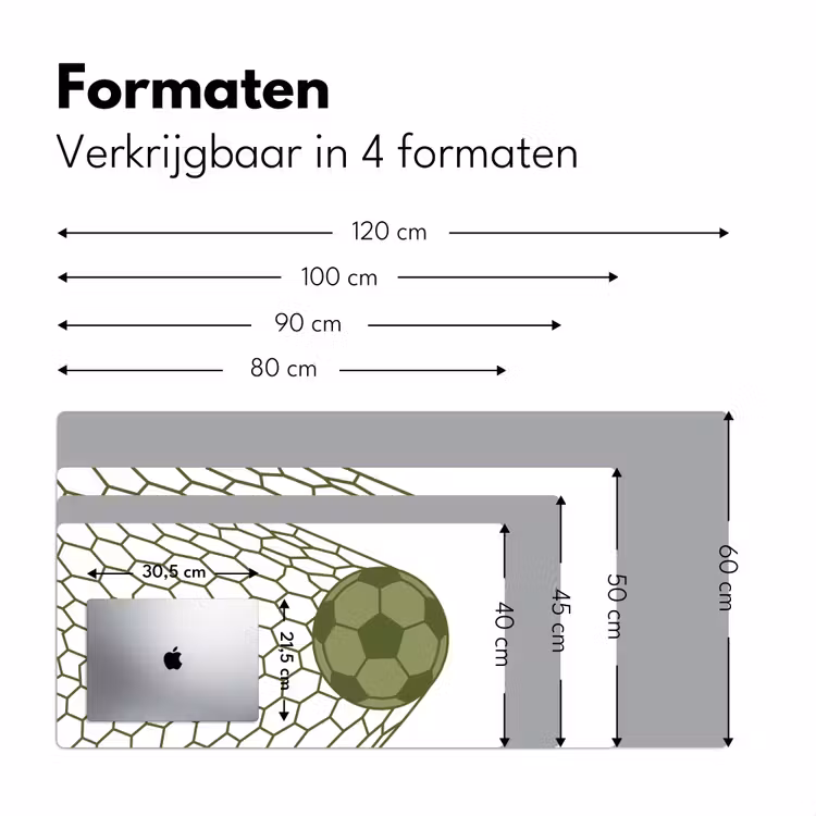 Bureau onderlegger - Voetbal - Goal - Sport - Groen — 8