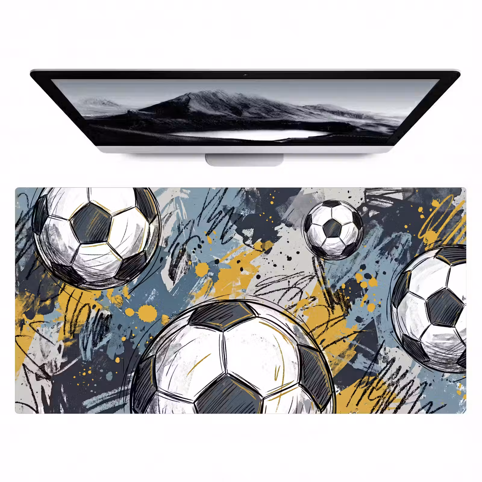 Bureau onderlegger - Voetbal - Abstract - Sport - Kleurrijk — 1