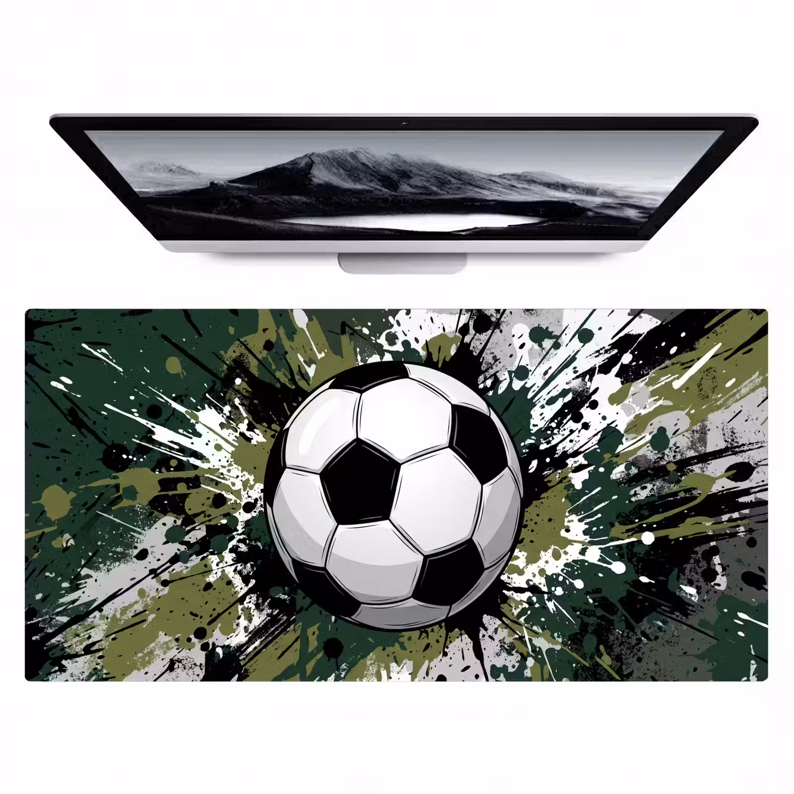 Bureau onderlegger - Voetbal - Verf - Spetters - Groen — 1