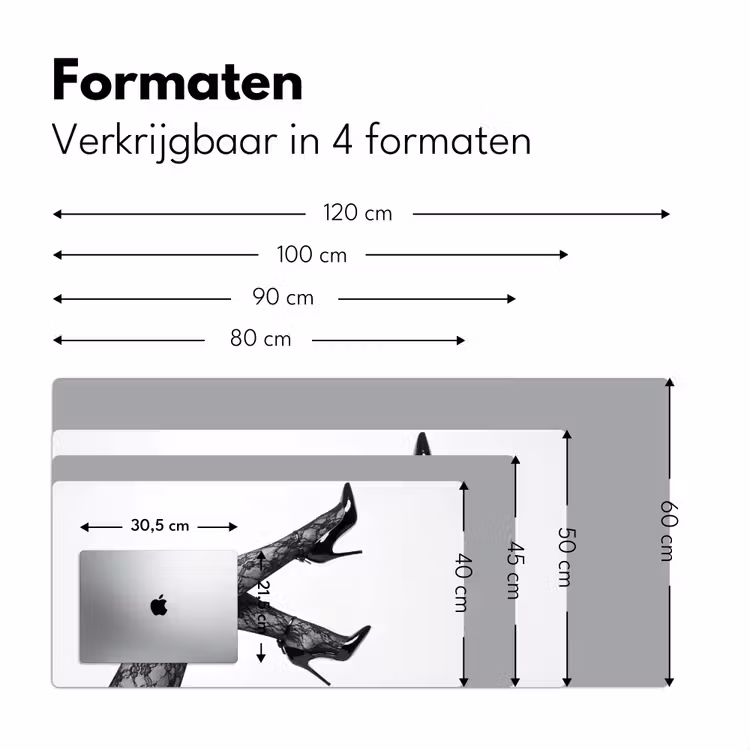 Bureau onderlegger - Benen - Kant - Hakken - Zwart - Wit - Uitdagend — 8