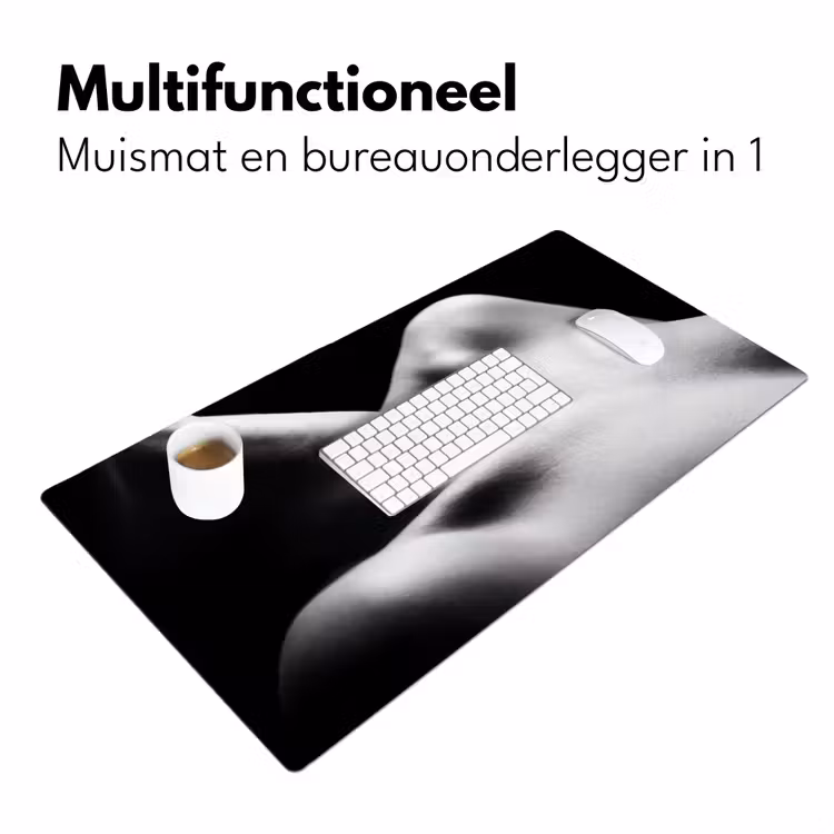 Bureau onderlegger - Lichaam - Vormen - Abstract - Zwart - Wit - Sensueel — 7