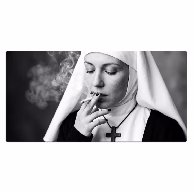 Bureau onderlegger - Non - Roken - Portret - Zwart - Wit - Rebels — 2