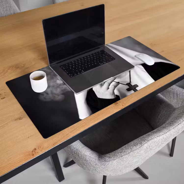 Bureau onderlegger - Non - Roken - Portret - Zwart - Wit - Rebels — 3