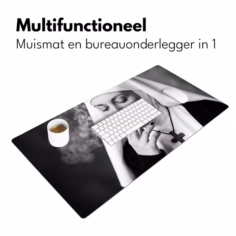 Bureau onderlegger - Non - Roken - Portret - Zwart - Wit - Rebels — 7