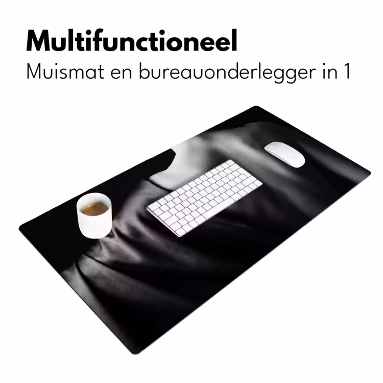 Bureau onderlegger - Schouder - Zijde - Rug - Zwart - Wit - Elegant — 7