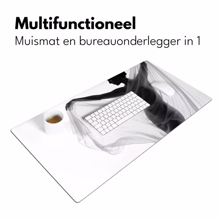 Bureau onderlegger - Silhouet - Sluier - Vormen - Zwart - Wit - Sensueel — 7