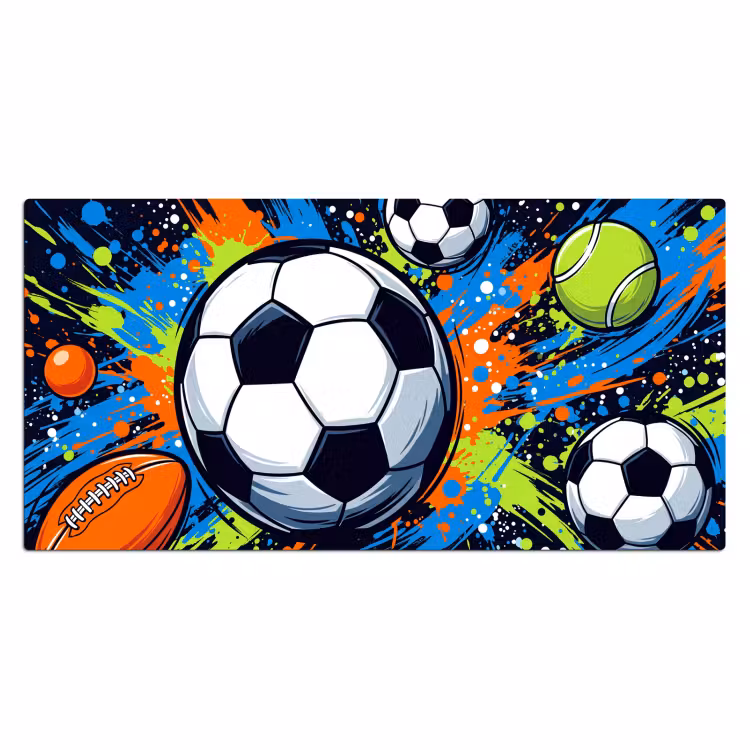 Bureau onderlegger - Sport - Ballen - Kleurrijk — 2
