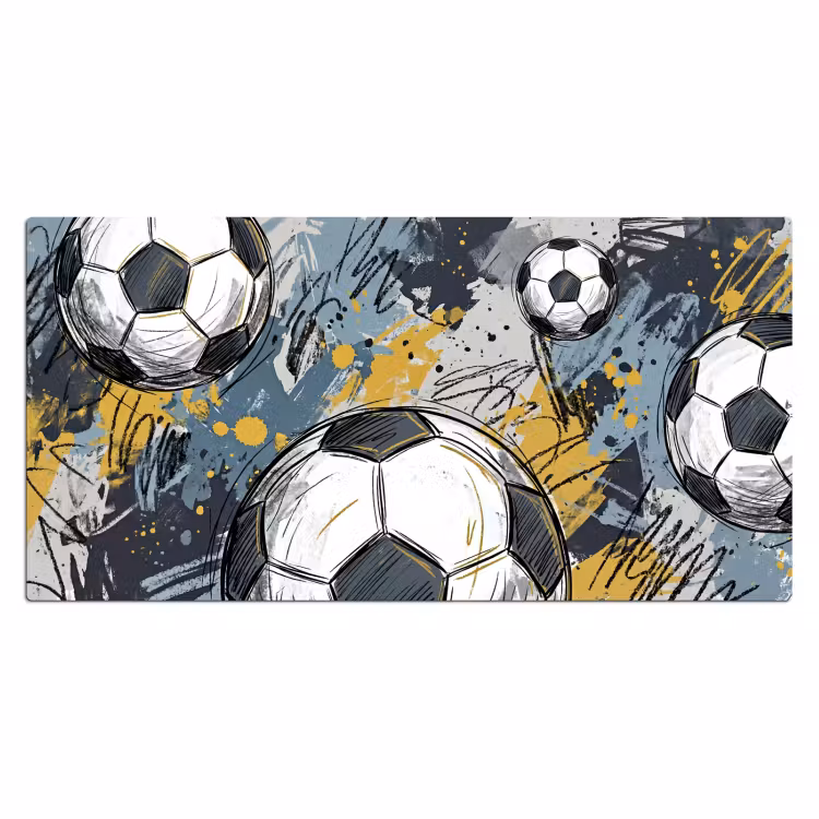 Bureau onderlegger - Voetbal - Abstract - Sport - Kleurrijk — 2
