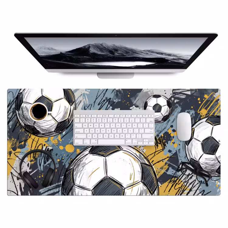 Bureau onderlegger - Voetbal - Abstract - Sport - Kleurrijk — 4