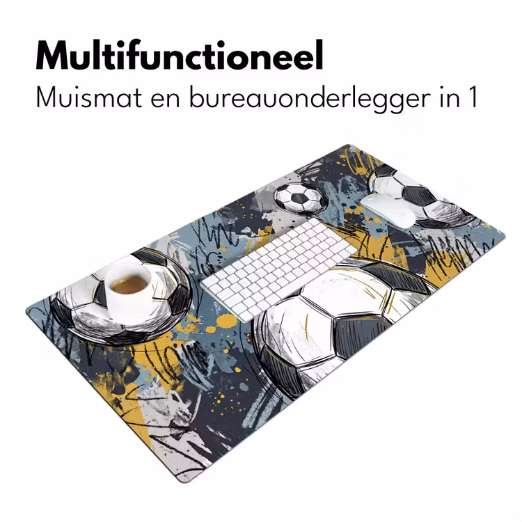 Bureau onderlegger - Voetbal - Abstract - Sport - Kleurrijk — 7